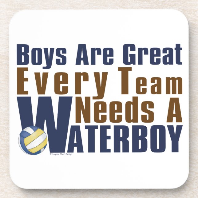 Waterboy Vollyball in Blue Coaster (Front)