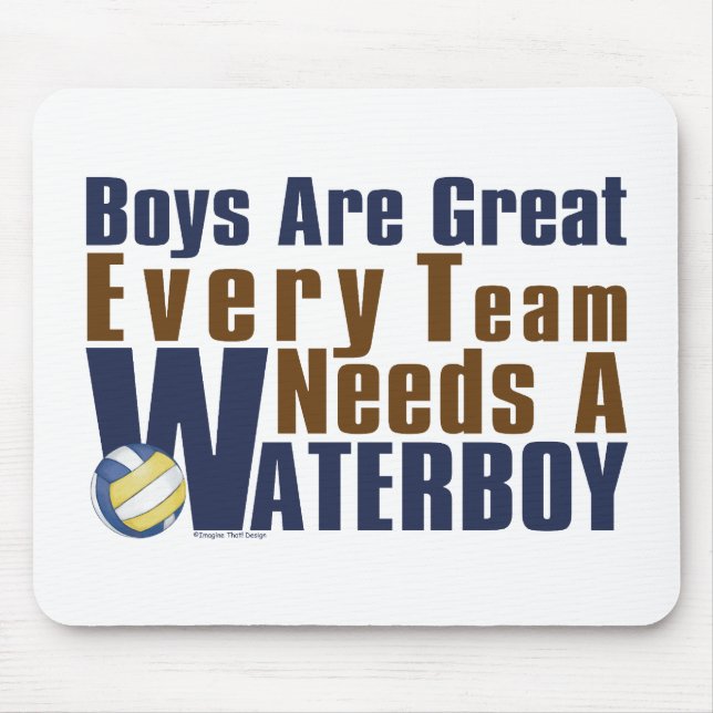 Waterboy Vollyball in Blue Mouse Pad (Front)