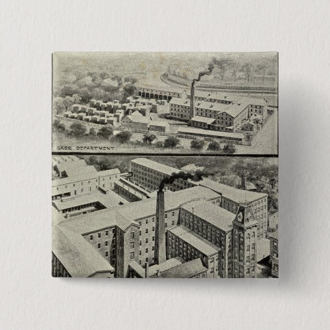 Waterbury Clock Co 15 Cm Square Badge (Front)