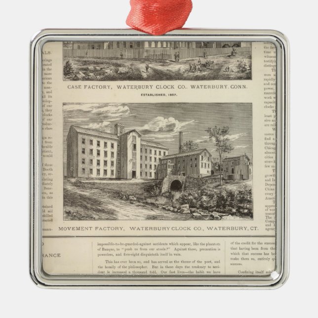 Waterbury Clock Company Metal Tree Decoration (Front)