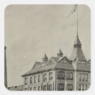 Waterbury Watch Co Square Sticker