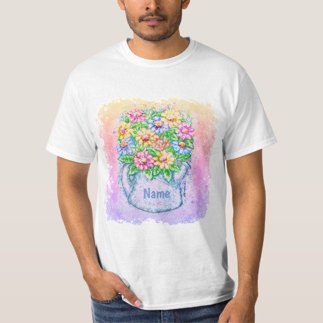 Watercan Flowers T-Shirt (Front)