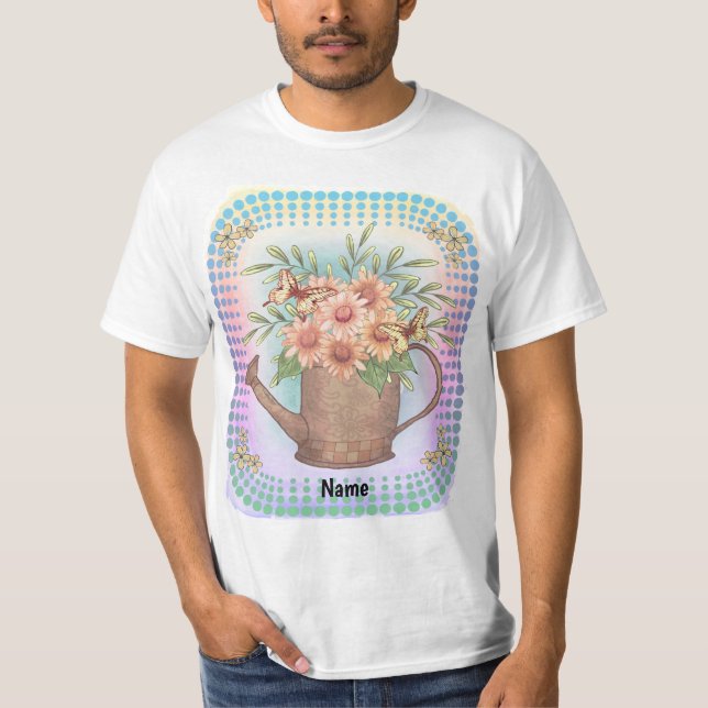 Watercan Pink Daisies t-shirt (Front)