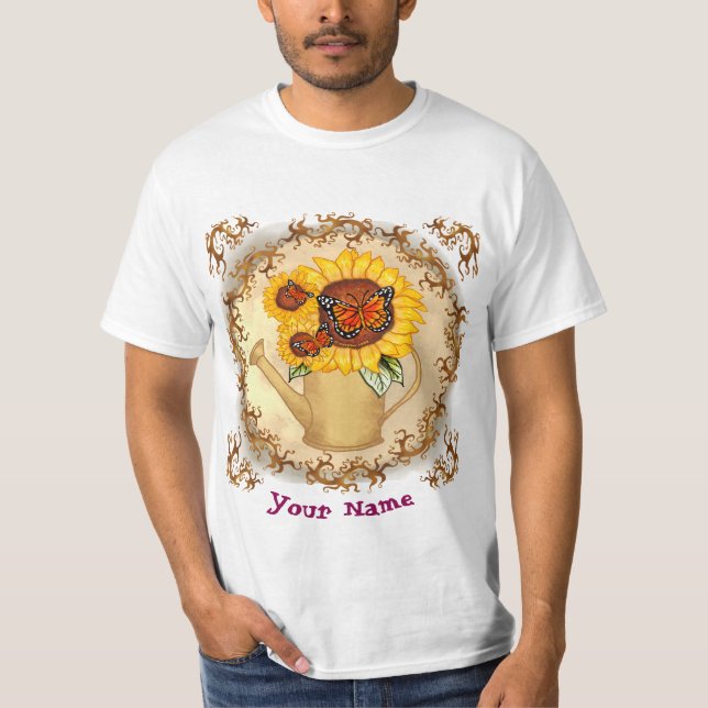 Watercan Sunflower  T-Shirt (Front)