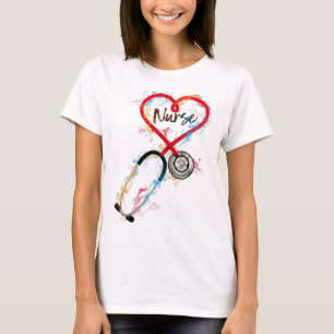 Watercol Nurse Life Nursing Clinical Birthday Gift T-Shirt