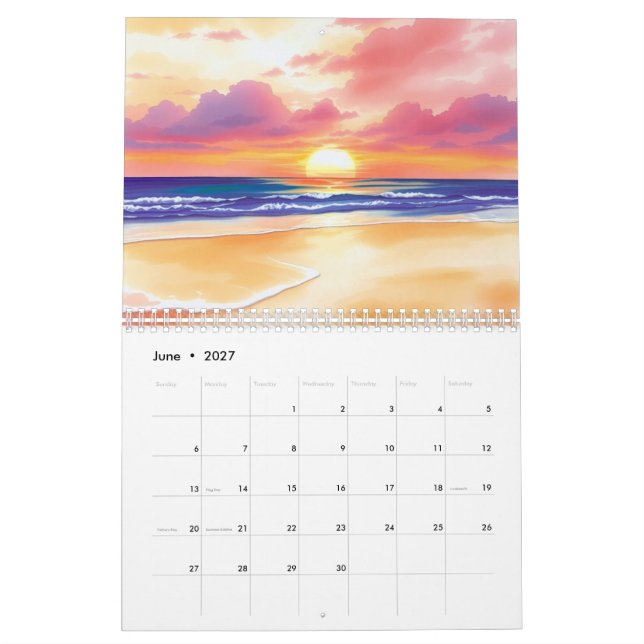 Watercolor 2025 Wall Calendar  (Jun 2027)