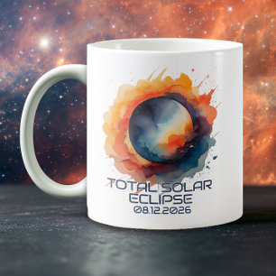 Watercolor 2026 Eclipse Keepsake Coffee Mug