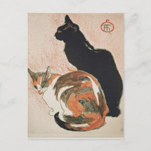 Watercolor - 2 Cats - Théophile Alexandre Steinlen Postcard