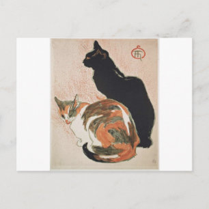 Watercolor - 2 Cats - Théophile Alexandre Steinlen Postcard