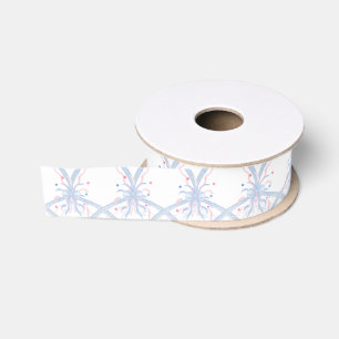 Watercolor 4th of July Fireworks Grosgrain Ribbon
