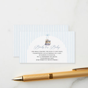 Watercolor a sweet baby boy baby shower books f Enclosure Card