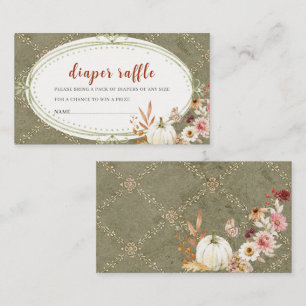 Watercolor a sweet little pumpkin baby shower dia Enclosure Card
