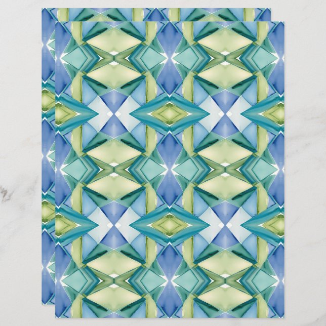 Watercolor Abstract 27 Scrapbook Paper (Front/Back)