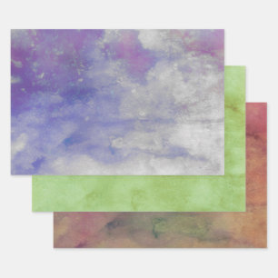 Watercolor Abstract Art Colorful Wrapping Craft  Paper Sheet