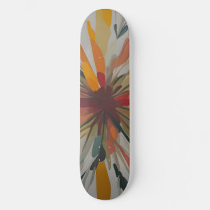 Watercolor Abstract Art Skateboard