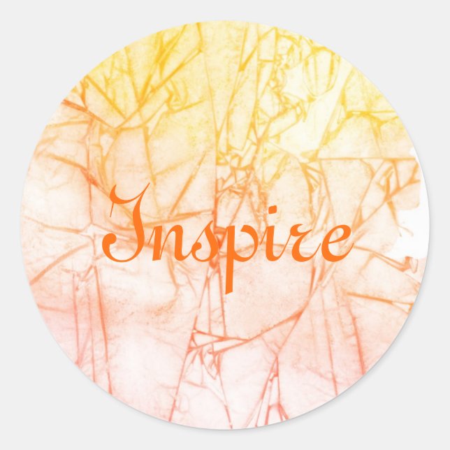 watercolor abstract background classic round sticker (Front)