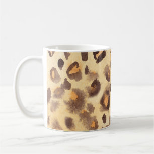 Watercolor abstract background of leopard skin imi coffee mug