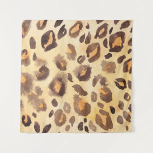 Watercolor abstract background of leopard skin imi tapestry