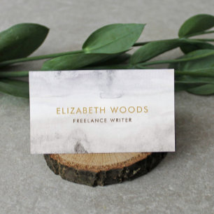 Watercolor Abstract Beige Professional Business C Card