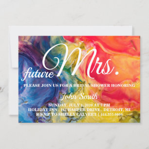 Watercolor Abstract Bridal Shower future Mrs. Invitation
