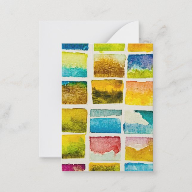 Watercolor Abstract Clouds Landscape Card (Front)