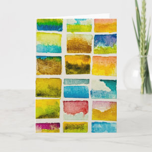 Watercolor Abstract Clouds Landscape Greeting Card