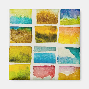 Watercolor Abstract Clouds Landscape  Magnet