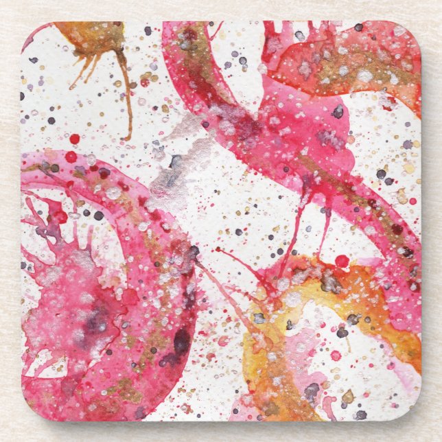 Watercolor abstract coasters (Front)