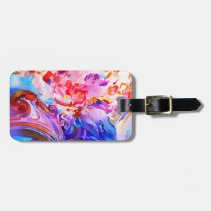 Watercolor Abstract Colourful Brushstrokes Art Luggage Tag