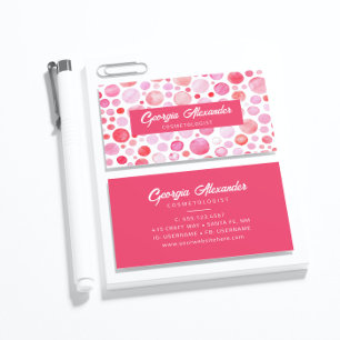 Watercolor Abstract Cosmetologist Beauty Business Card