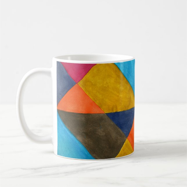 Watercolor abstract creative design. coffee mug (Left)