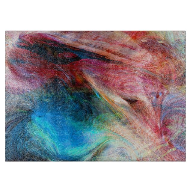 Watercolor Abstract Cutting Board (Front)