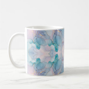 watercolor abstract design coffee mug