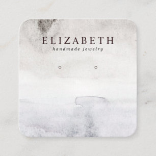 Watercolor Abstract Earring Display  Square Business Card