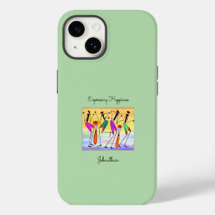 Watercolor, abstract Expressing Happiness iPhone 14 Case