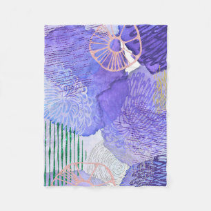 Watercolor Abstract Fleece Blanket