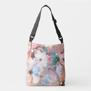 Watercolor Abstract Flowers 1 Crossbody Bag