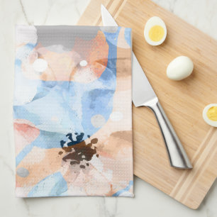 Watercolor Abstract Flowers 1 Tea Towel