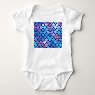 Watercolor Abstract Geometric Arab Tiles Baby Bodysuit