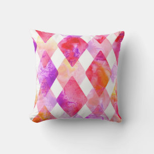 Watercolor Abstract: Hand Painted Seamless. Cushion