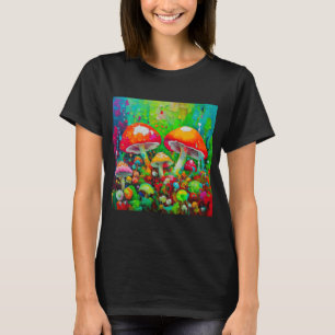 Watercolor Abstract Mushrooms  T-Shirt