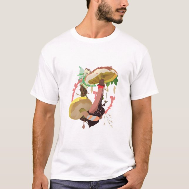 Watercolor Abstract Mushrooms T-Shirt (Front)