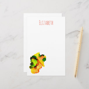 watercolor abstract oyster shells stationery