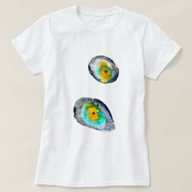 watercolor abstract oyster shells T-Shirt (Design Front)