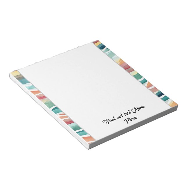 Watercolor Abstract Pastel Notepad (Angled)