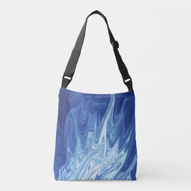 Watercolor abstract pattern crossbody bag (Front)