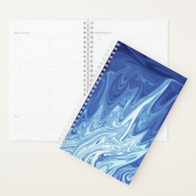 Watercolor abstract pattern planner (Display)