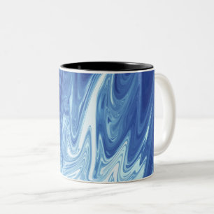 Watercolor abstract pattern Two-Tone coffee mug