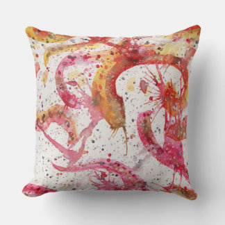 watercolor abstract pillow