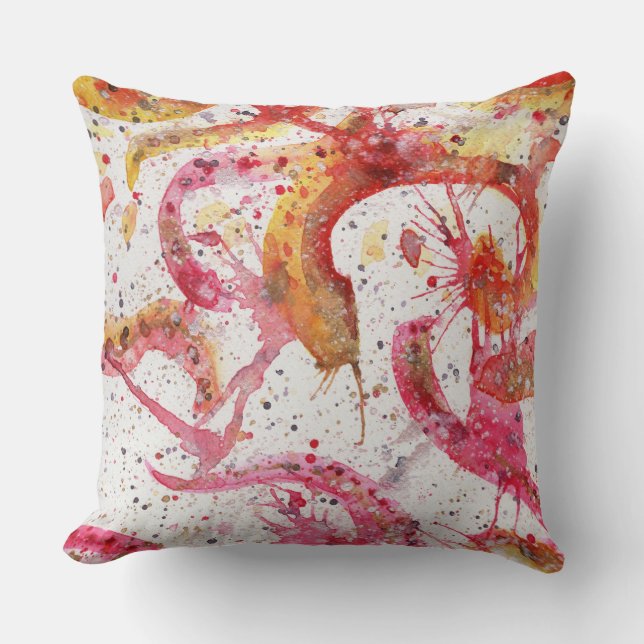 watercolor abstract pillow (Front)